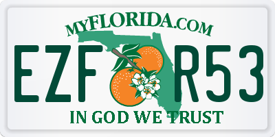 FL license plate EZFR53