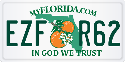 FL license plate EZFR62