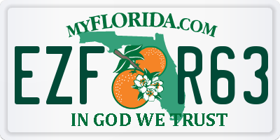 FL license plate EZFR63
