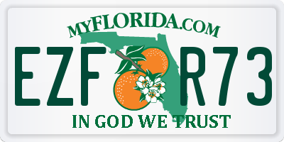 FL license plate EZFR73