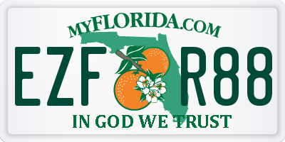 FL license plate EZFR88