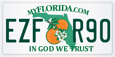 FL license plate EZFR90