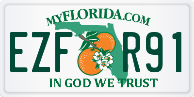 FL license plate EZFR91