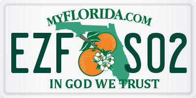 FL license plate EZFS02