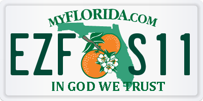 FL license plate EZFS11
