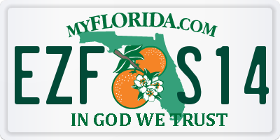 FL license plate EZFS14