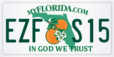 FL license plate EZFS15