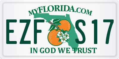 FL license plate EZFS17