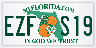 FL license plate EZFS19