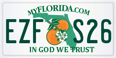 FL license plate EZFS26
