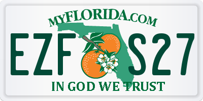 FL license plate EZFS27