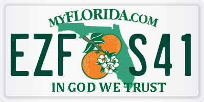 FL license plate EZFS41