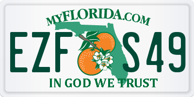 FL license plate EZFS49