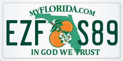 FL license plate EZFS89