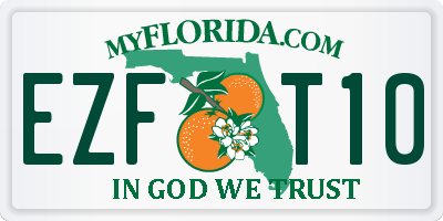 FL license plate EZFT10