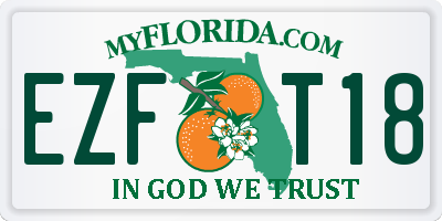 FL license plate EZFT18