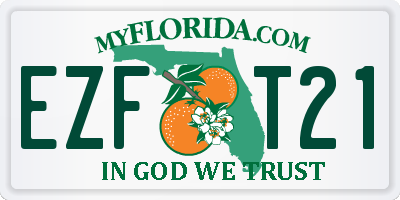 FL license plate EZFT21
