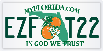 FL license plate EZFT22