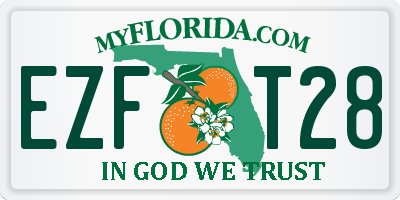FL license plate EZFT28