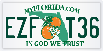 FL license plate EZFT36