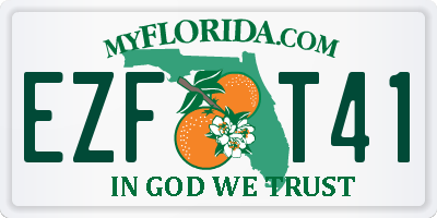 FL license plate EZFT41