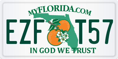 FL license plate EZFT57