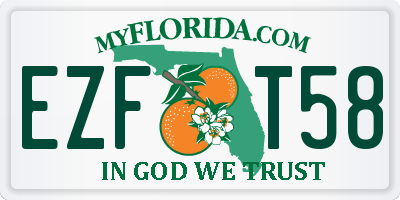 FL license plate EZFT58