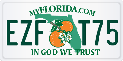 FL license plate EZFT75
