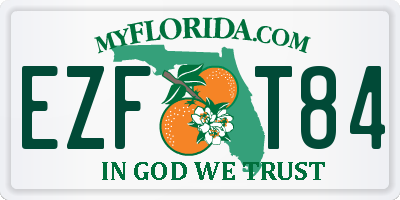 FL license plate EZFT84