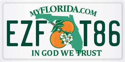 FL license plate EZFT86