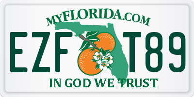 FL license plate EZFT89