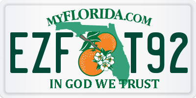 FL license plate EZFT92