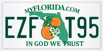 FL license plate EZFT95