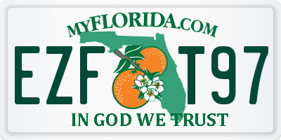FL license plate EZFT97