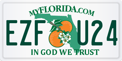FL license plate EZFU24
