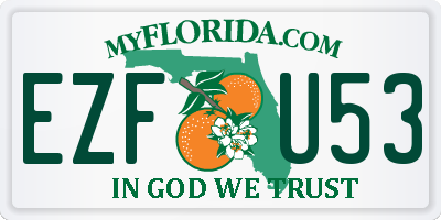 FL license plate EZFU53
