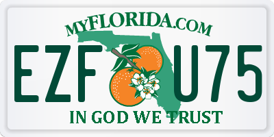 FL license plate EZFU75