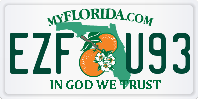 FL license plate EZFU93