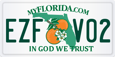 FL license plate EZFV02