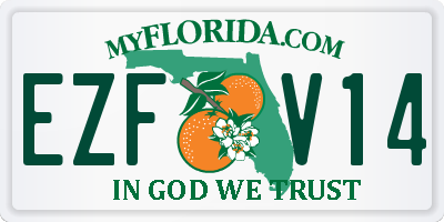 FL license plate EZFV14