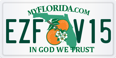 FL license plate EZFV15