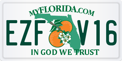 FL license plate EZFV16