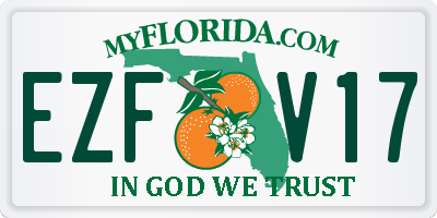 FL license plate EZFV17
