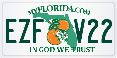 FL license plate EZFV22