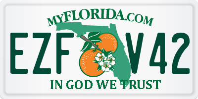 FL license plate EZFV42