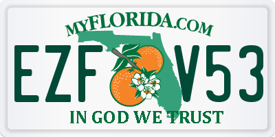 FL license plate EZFV53