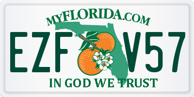 FL license plate EZFV57