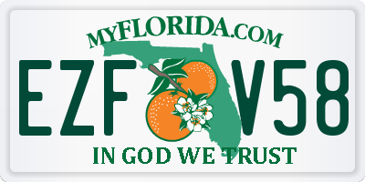 FL license plate EZFV58