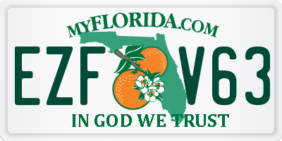 FL license plate EZFV63