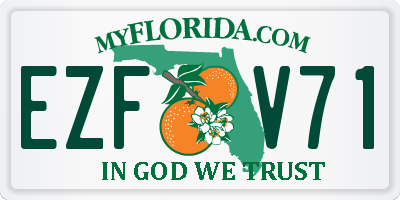 FL license plate EZFV71
